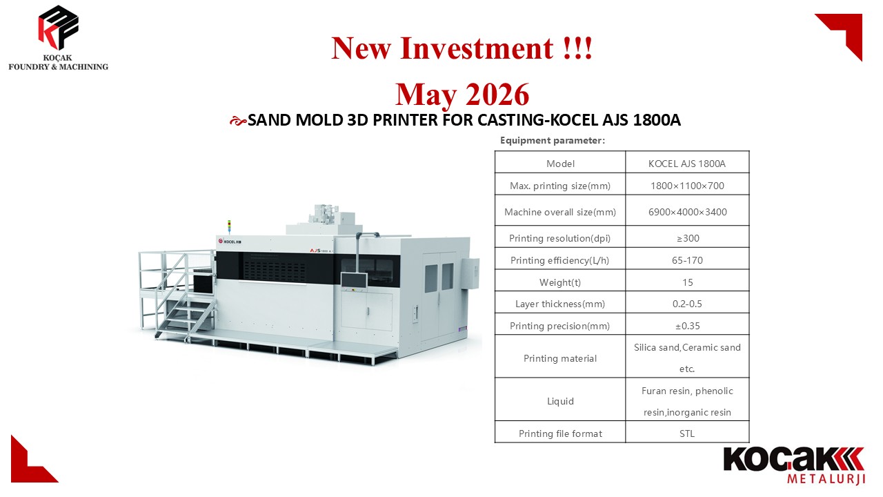 Yeni Yatırımımız: KOCEL AJS 1800A 3D Kum Kalıp Yazıcısı